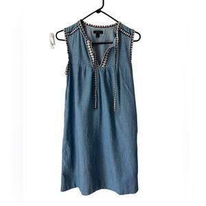 J. Crew Denim Blue Tunic with Geometric Trim (4)